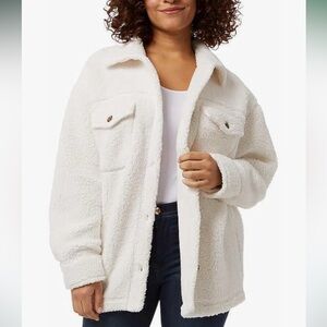 32 Degrees Women’s White Oversized Fleece Jacket